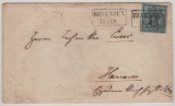 Hannover, ca. 1851, Mi.- Nr.: 1, als EF auf Fernbrief von Bevensen (netter Stempel!) nach Hannover