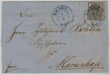 Hannover, ca. 1857, Mi.- Nr.: 9, als EF auf Fernbrief von Emden (netter Vorphila- Stempel!) nach Marienhafe