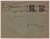 DR, Infla, 1923, Mi.- Nr.: 231a (2x), in MeF auf Drucksachen- Fernbrief von Berlin nach Allstedt