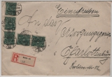 DR, Infla, 1923, Mi.- Nr.: 226 b (30x, 5x vs. + 25x rs.), in MeF auf Einschreiben- Ortsbrief innerhalb von Berlin