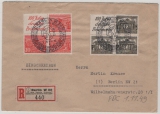 Berlin, 1949, Mi.- Nr.: W9 + W13, u.a. als MiF auf Orts- Einschreiben- FDC(!), innerhalb von Berlin, nette MiF!