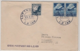 DR, 1936, Mi.- Nr.: 603 (2x) u.a. als MiF auf Zeppelinbrief, via Bordpost, 1. Postfahrt L.Z. 129 nach Lorch
