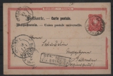 DNG, 1888, DR- GS, Mi.- Nr.: VP 14 /02, mit Abstempelung Hatzfeldhafen(!) nach Barmen, akt. FA Jäschke- L.! Bedarf!