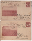 Australien / Queensland, 1905- 9, kl. Lot mit div. 5x 1- Penny GS- Karte (1x mit Zusatz), 4x innerhalb von Austr., 1 x nach D.!