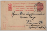 Luxemburg, 1913, 10 Ct.- Anwort- GS, gelaufen von Luxembourg nach Zwönitz