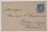 Monaco, 1889 (?), 10 Ct. (?)- GS- Umschlag, (kl.), gelaufen als Auslandsbrief, von Monte Carlo nach Schleusingen (D.)