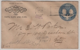 USA, 1894, 1 Ct.- Werbe- GS- Umschlag, geaufen im Ortsverkehr innerhalb von Chicago und zurück an Absender