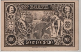 Brasilien, 1908, 50 Rs.- Bildpost- GS- Karte, gelaufen als Fernpostkarte von S. Jao de ...(?) nach Nietheroy (?)