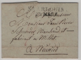 Saarlouis, (Pr.), 1825, kl. Faltbrief von Saarlouis nach Neuwied