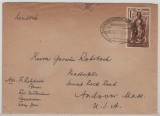 FRZ / Rheinland- Pf., 1947, Mi.- Nr.: 15, in EF auf Auslandsbrief von ? per Bahnpost- Aufgabe nach Andover Mass. (USA)