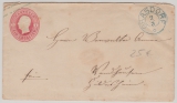 1 Groschen GS- Umschlag, verwendet als Fernbrief von Grasdorf (= seltene Abstempelung!) nach Hildesheim