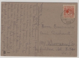 Dt. Lokalausgaben- Ost, 1945, Görlitz, Mi.- Nr.: 3, als EF auf Fernpostkarte von Dresden nach Wurzen, selten!