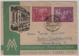 DDR, 1950, Mi.- Nrn.: 248- 49, als Satz- MiF auf beschriftetem FDC, von Leipzig nach Berlin