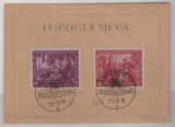 DDR, 1950, Mi.- Nrn.: 248- 49, auf Erinnerungskarte zur leipziger Messe 1950, mit passendem Sonderstempel