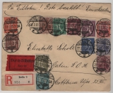 DR / Infla, 1922, Mi.- Nrn.: div., wilde MiF, auf Eilboten- R.- Ortsbrief innerhalb von Berlin! Dekoratives Zeitzeugnis!