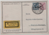 DR, Weimar, 1927, 35 Rfg.- Privat- GS, per Luftpost von Stettin nach Oslo (Norwegen), Erstflugkarte der Dt. Lufthansa A.G.