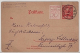 Leipzig / Privatpost Lipsia, 1897, 3 RPfg.- GS, + Portostufen- Zusatz, gelaufen innerhalb von Leipzig! Selten!