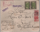 Estland, 1923, 37,5 Mk. MiF auf R.- Auslandsbrief von Tallin nach Kienitz (D.)