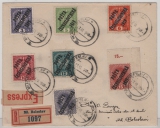 CSSR / Tschechoslovakei, 1919, 81 H.- Überdruck- MiF auf Orts- Express- Einschreiben innerhalb von Mlada Boleslav