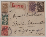 Österreich, 1920, 1 Kr. MiF auf Express- Auslandsbrief von Wien nach Berlin (D.)
