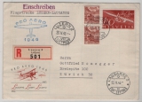 Schweiz, 1946, 1,7 Fr. MiF auf Luftpost- Einschreiben von Luzern via Lausanne nach Zürich