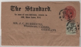 GB, ca. 1912, 1 P. Streifband- GS + 1/2 P. Zusatzfrankatur, gelaufen als Auslandsstreifband von London (?) Wietzenhausen (D)