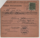 Schweden, 1921, 40 Öre EF auf Postanweisung im Ortsverkehr, innerhalb von Kalmar