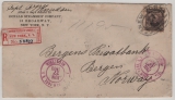 USA, 1909, 13 Ct. als EF auf R.- Auslandsbrief von New York nach Bergen (Norwegen)