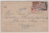 USA, 1907, 13 Ct. MiF. auf Auslands- Einschreiben von New York nach Berlin