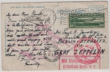 USA, 1930, 65 Ct. EF auf Zeppelin- Auslandskarte (Weltrundflug) von Lakehurst via Friedrichshafen nach Berlin