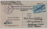 USA,  27.5.1945, 30 Ct. EF auf Kriegsgefangenen- Auslands- Postkarte von New York nach Zwickau, mit US- Zensur