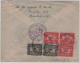 Ecuador, 1933, 19 Ct. Dienstmarken- MiF, rs. auf Auslandbrief von Quito nach Berlin