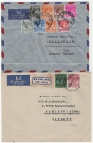 Malaya, ca. 1947- 49, kl. Lot mit 6 Lupo- Auslandsbriefen, je mit teils dekorativer MIF, alle von Singapore nach Schleswig
