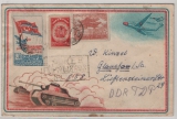 Korea, Nord, ca. 1955, 1,25. W. MiF vs. + rs. auf Einschreiben- Auslandsbrief von Phyong Yang nach Glauchau (D.) selten!
