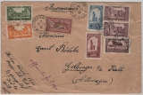 Marokko / Französische Besetzung, 1932, 3,7 Fr. MiF. (normal + Überdruck), als R.- Auslandsbrief per Armeepost (!!!) nach Gelbingen (D.)