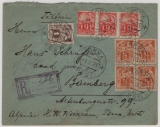 Estland, 1923, 30 Mk. MiF auf Einschreiben- Auslandsbrief von Törva nach Bamberg (D.)