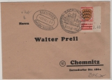 FRZ / Allgem. Ausgaben, 1946, Mi.- Nr.: 8 (Er. + Druckdatum!) + Teilbarfrankatur) auf Fernbrief von Sackingen nach Chemnitz