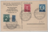 FRZ / Rhld.- Pfalz, 1949, Mi.- Nrn.: 46- 48, rs. auf Goethe- Maximumkarte, mit entspr. Sonderstempel, nicht gelaufen