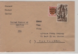 FRZ / Allgem Ausg. / Baden, 1947 (?), Mi.- Nrn.: 8 (Allgem. Ausg.) + 13 (B.) in MiF auf Auslandsbrief von Freiburg nach New York (USA)
