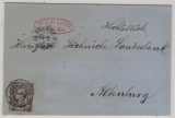 AD, Sachsen, 1856, Mi.- Nr.: 9 als EF auf Fernbrief von Dresden nach Altenburg, dekorativ!