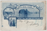 DR- Germania Reichspost, 1901, Mi.- Nr.: 55 als EF auf Auslands- Bildpostkarte auf hoher See, von Helgoland nach Wien (A)