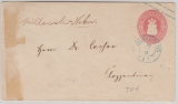 1 Gr.- GS- Umschlag, verwendet als Fernbrief von Oldenburg nach Cloppenburg