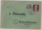 Berlin / BRD, 1954 (?), Berlin- Mi.- Nr.: 42 + 93, als MiF auf Fernbrief von ..., mit Sonderstempel nach Berlin