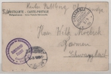 DSWA, 1905, Feldpost- Ansichtskarte von Okahandja nach Schwarzbach (D)