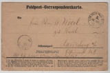 Dt.- Französischer Krieg, 1870, Feldpost- Correspondenzkarte, Front- Heimat