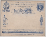 GB, 1890, 1 P. Jubiläums- GS- Umschlag, nicht gelaufen, dekorativ!
