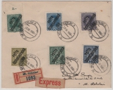 Tschechoslovakei, 1919, 2,25 K. - K. + K. Überdruckmarken- MiF auf R.- Express- Ortsbrief innerhalb von Boleslav