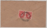 Nigeria, 1938, 9 d. MiF vs. + rs. auf Luftpost- Auslandsbrief von Lagos nach Humb (?, GB?)