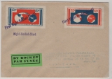 Kanada, 1936, Raketenpost, mit 50 Ct. + 75 Ct.- Beförderungsmarke, nach New York