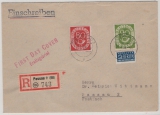 BRD, 1952, Mi. Nr.: 137 + 138, auf FDC, gelaufen als R.- Ortsbrief innerhalb von Passau! FA. A. Schlegel BPP; e + e! Top Rarität!!!